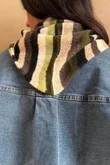 Jonti Stripe Knit Neckerchief Scarf 3